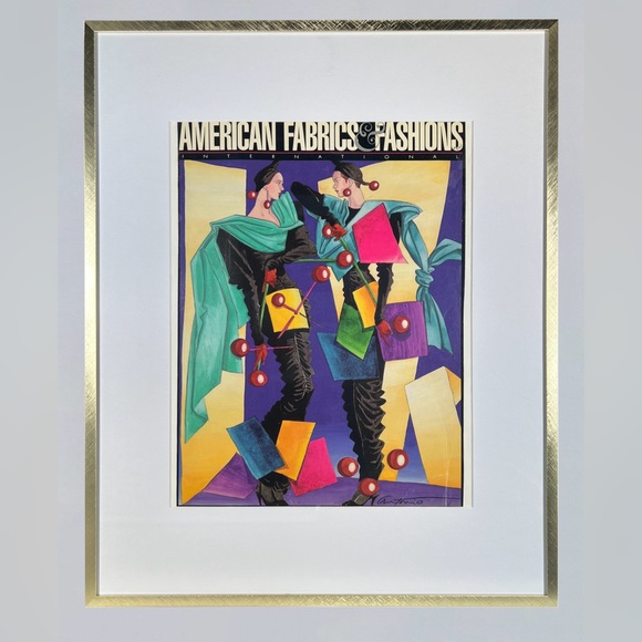 2 ANTONIO LOPEZ AMERICAN FABRICS & FASHIONS  1986 ORIGINAL MAGAZINE COVER - Picture 2 of 9